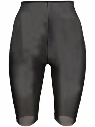 x Lia Aram sheer knee-length shorts