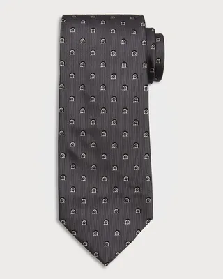 Men's 4-Riga Gancio Jacquard Silk Tie