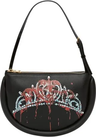 Carrie Bumper-Moon Leather Shoulder Bag