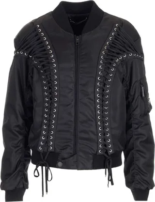 Dolce & Gabbana Eyelets Detailed Bomber Jacket