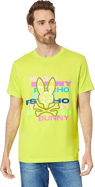 Psycho Bunny Tyrian Graphic Tee (Lime Granita) Men's T Shirt