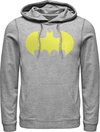 Men's Batman Logo Classic Wing Pull Over Hoodie - Athletic Heather - 3X Large