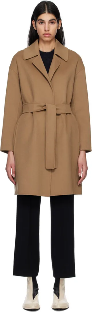 S Max Mara Brown Free Coat