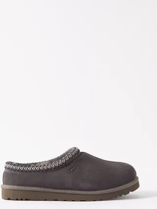 Tasman Shearling-lined Suede Slippers