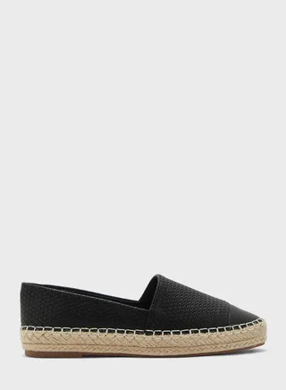 Textured Espadrille Black
