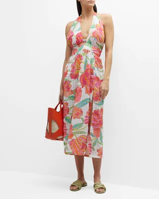 Poppy Halter Midi Dress
