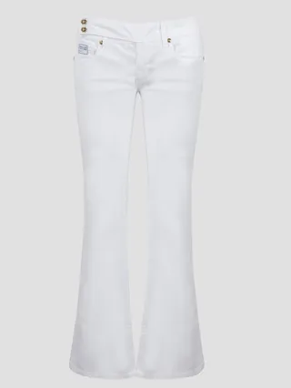 Versace Jeans Couture Logo Patch Bootcut Jeans