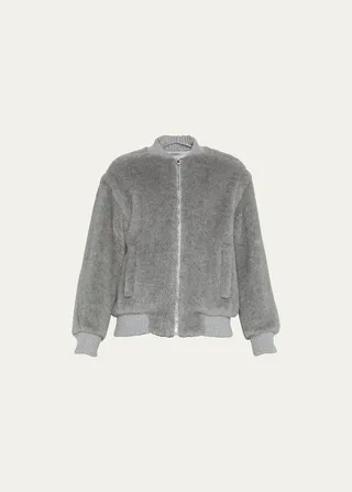 Terry Teddy Oversized Bomber Jacket