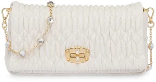 Miu crystal matelassé shoulder bag
