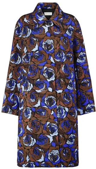Nylon printed jersey coat