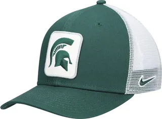 Men's Nike Green and White Michigan State Spartans Classic99 Trucker Snapback Hat
