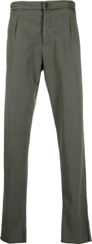 Logo-Patch Straight-Leg Trousers