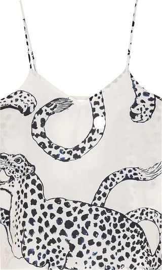 Desmond & Dempsey The Jag Printed Cotton Camisole Top