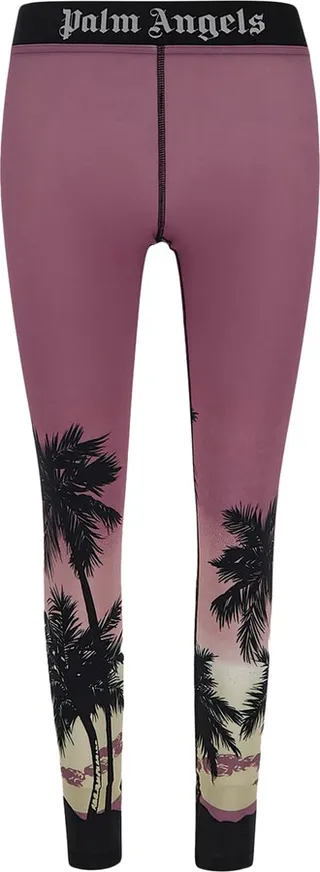 Pink Sunset Logo Sport Leggin
