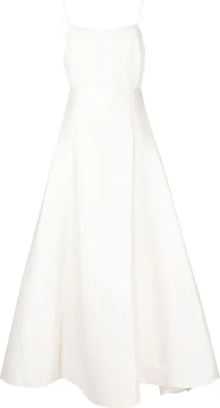 Belinda lace-panel gown