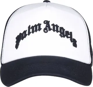Palm Angels Logo Detailed Mesh-Panelled Cap