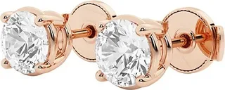 Build Your Own Collection 14K Gold & Natural Round Diamond Stud Earrings