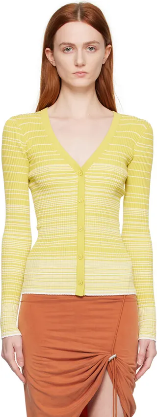 Staud Yellow Cargo Cardigan