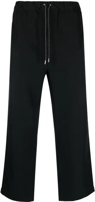 Drawstring-Waist Cropped Trousers