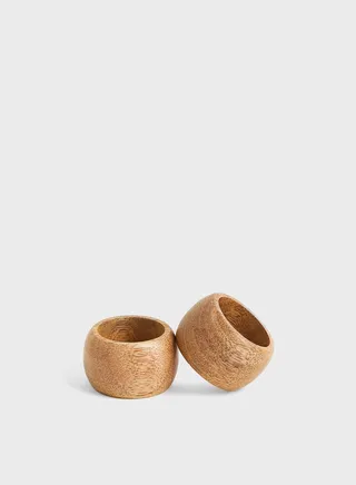 2-Pack Wooden Napkin Rings