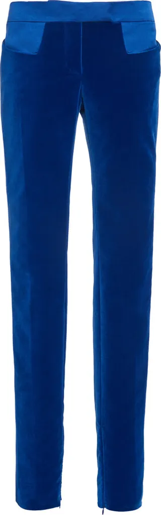 Women's Cotton Velvet Tuxedo Skinny Pants