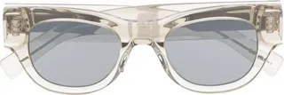 Square-Frame Transparent Sunglasses