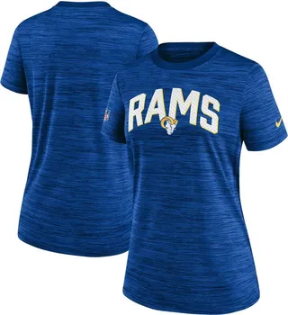 Women's Nike Royal Los Angeles Rams Sideline Velocity Lockup Performance T-shirt
