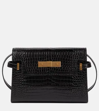 Manhattan Small croc-effect leather tote