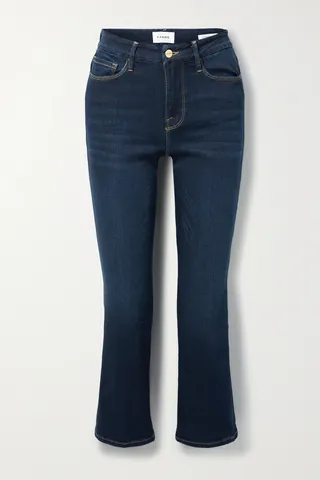FRAME - Le Crop Mini Boot Mid-rise Bootcut Jeans - Blue