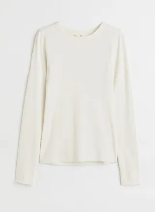 Ribbed Round Neck Top