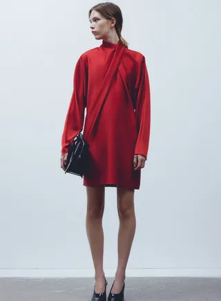 Drapped Knitted Dress