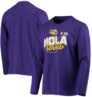 Men's Fanatics Branded Purple Lsu Tigers Nola Defensive Long Sleeve T-shirt