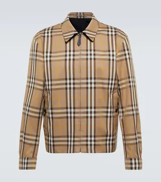 Reversible checked cotton jacket