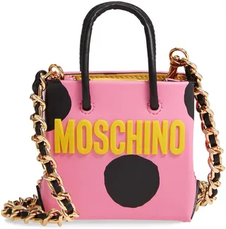 Mini Dot Leather Shopper Bag
