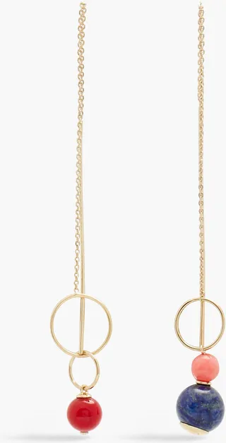 9-Karat Gold-Plated Stone Earrings