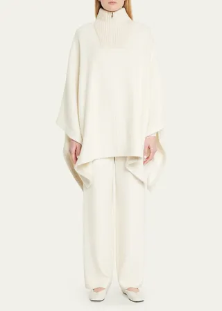 Britney Cloud Silk & Cashmere Poncho