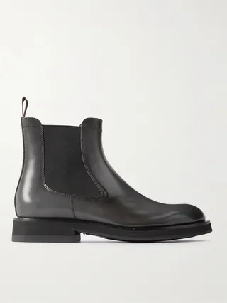 Polished-Leather Chelsea Boots