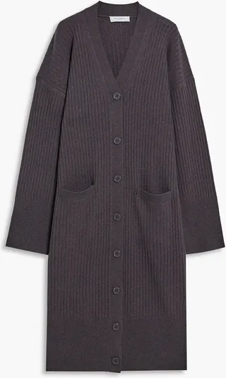 Alair ribbed wool and cashmere-blend cardigan