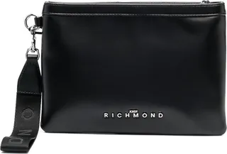 Logo-Plaque Clutch Bag