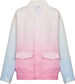 x Evian gradient-effect bomber jacket