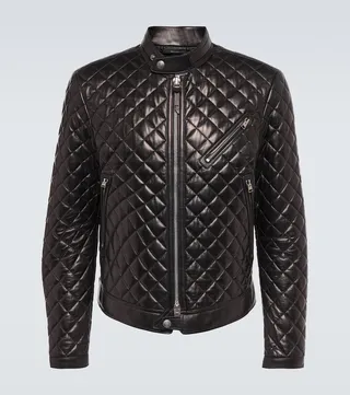 Quilted leather jacket