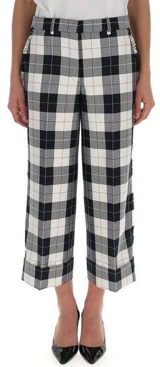 Thom Browne Checked Crop Trousers