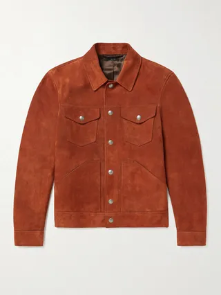 Slim-Fit Suede Jacket