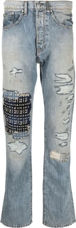 Distressed-Effect Jeans