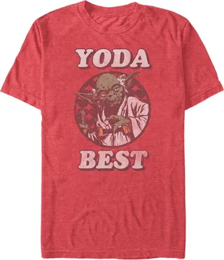Men's Star Wars Valentine's Day Yoda Best T-Shirt - Red Heather - Medium