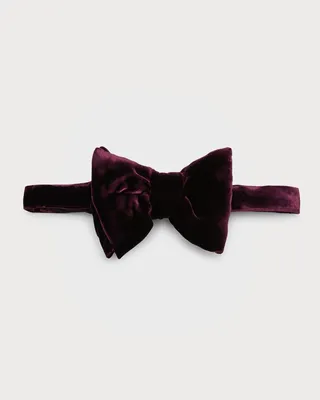 Men's Pre-Tied Velvet Bow Tie