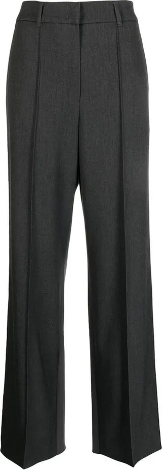 Twill Straight-Leg Trousers
