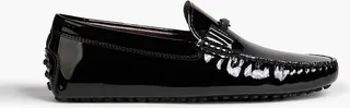 Patent-leather driving shoes