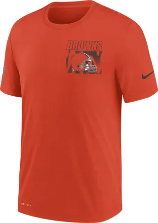 Nike Men's Dri-FIT (NFL Cleveland Browns) T-Shirt in Orange