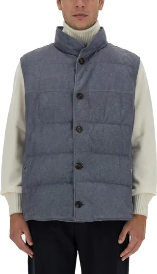 Brunello Cucinelli High-Neck Padded Gilet